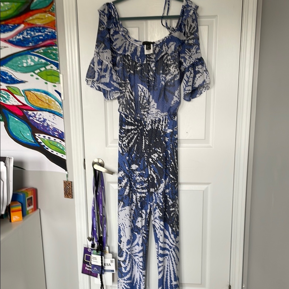 Blue Floral Jumpsuit